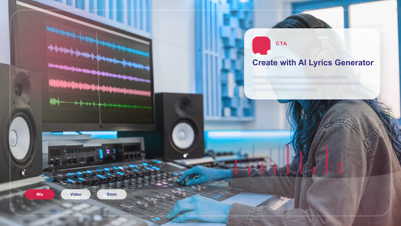 Independent musician shaping an AI music idea in a bright home studio