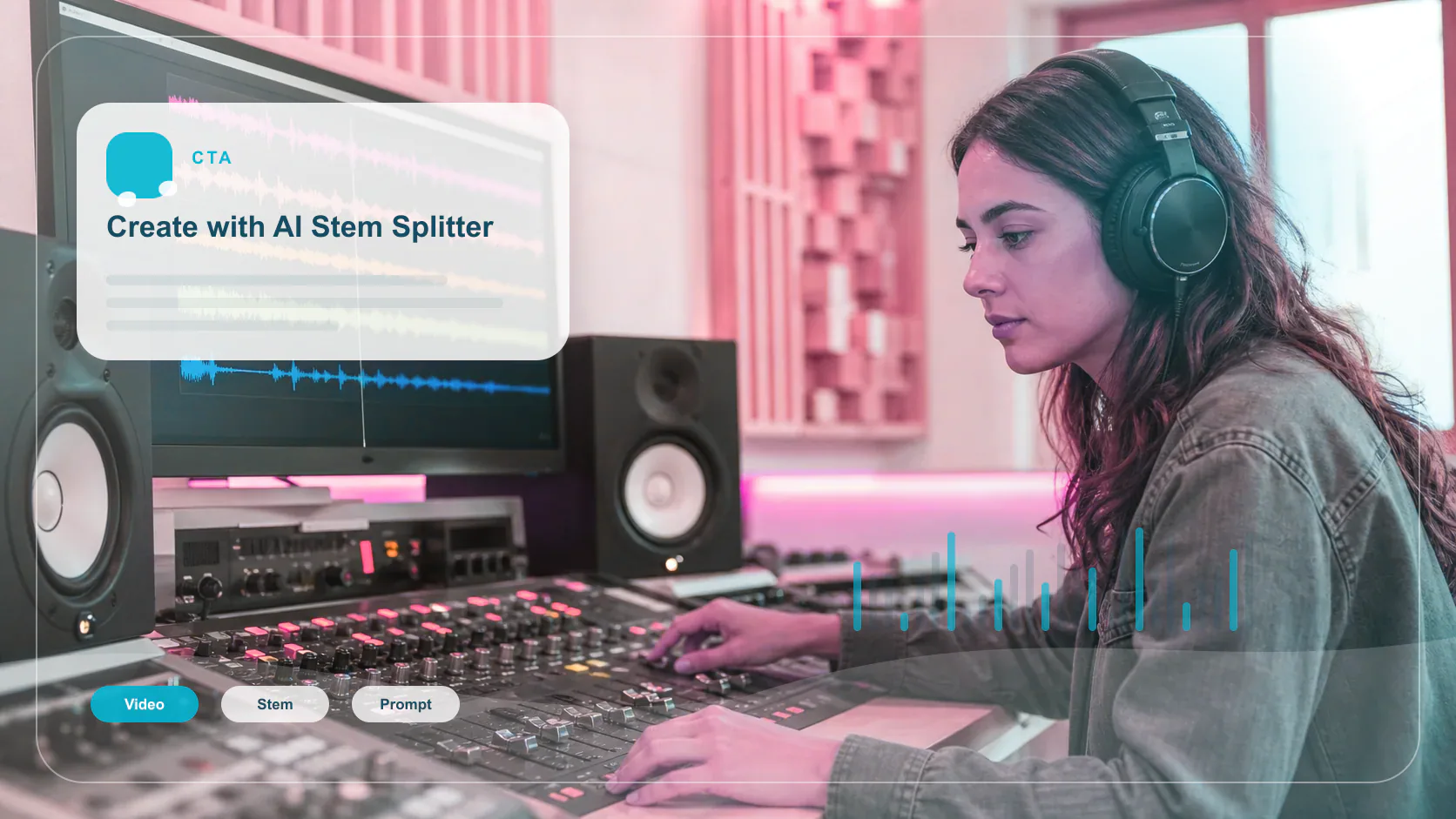 Sound designer analyzing BPM key and pitch before editing audio