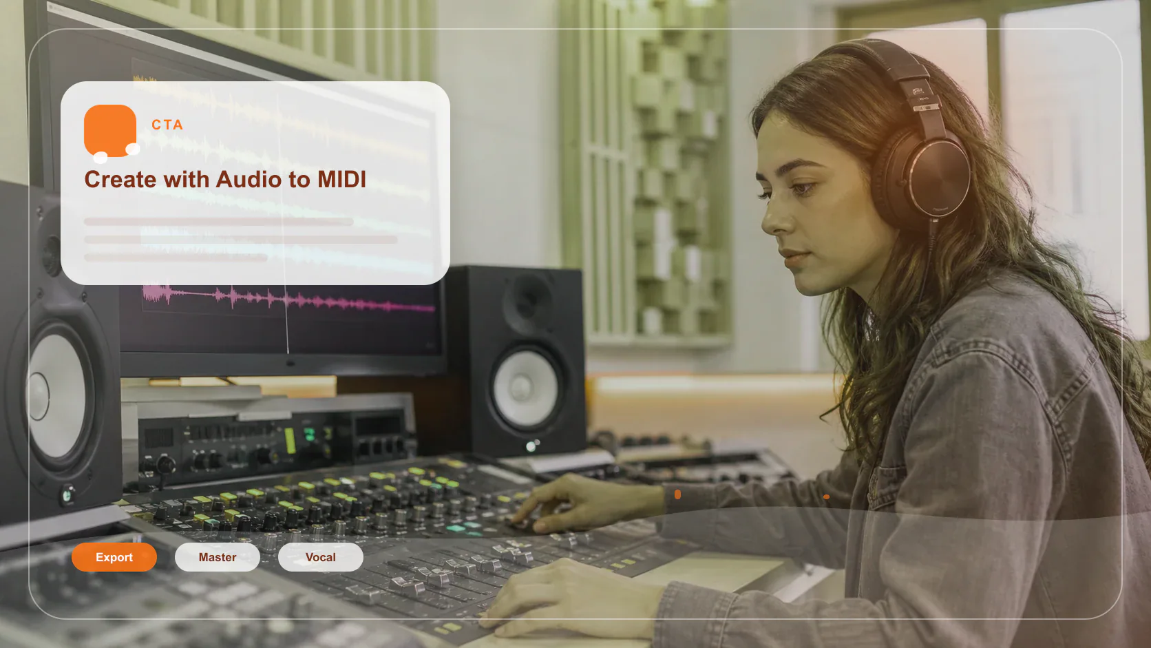 Independent musician shaping an AI music idea in a bright home studio