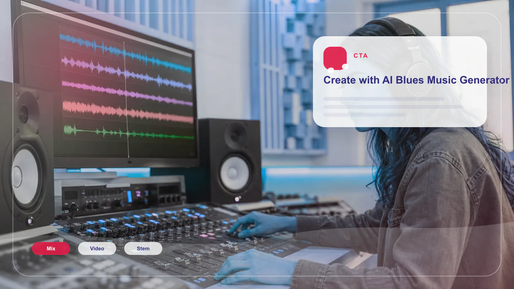 Independent musician shaping an AI music idea in a bright home studio