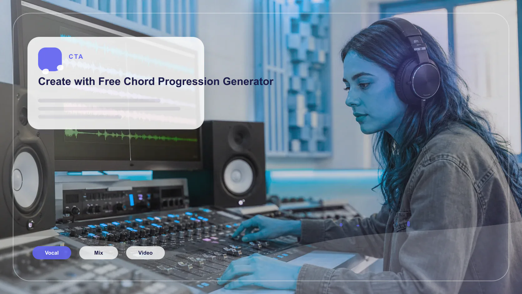 Independent musician shaping an AI music idea in a bright home studio