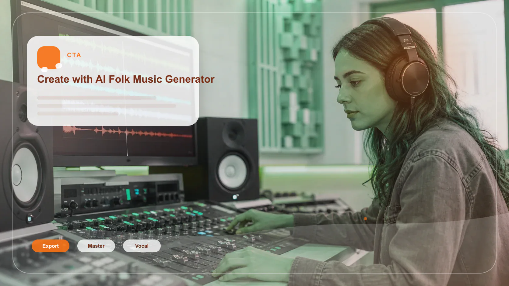 Independent musician shaping an AI music idea in a bright home studio