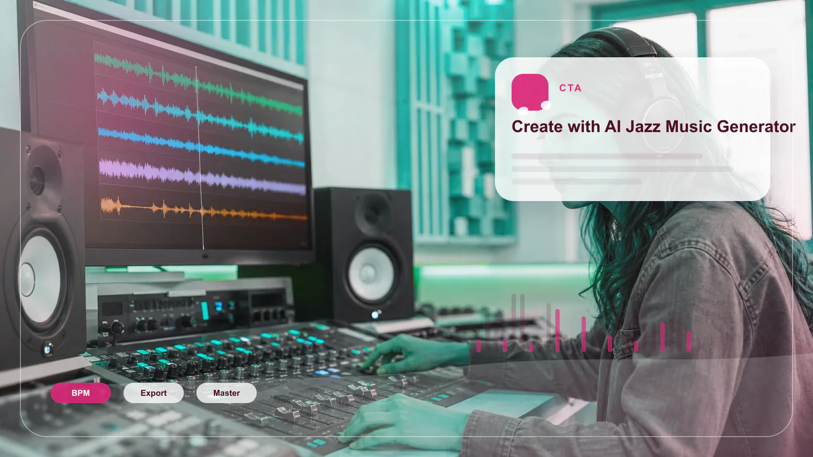 Independent musician shaping an AI music idea in a bright home studio