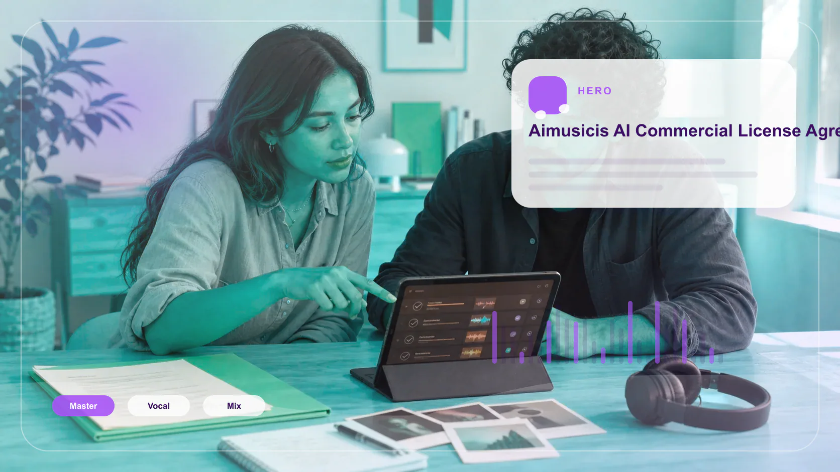 Independent musician shaping an AI music idea in a bright home studio