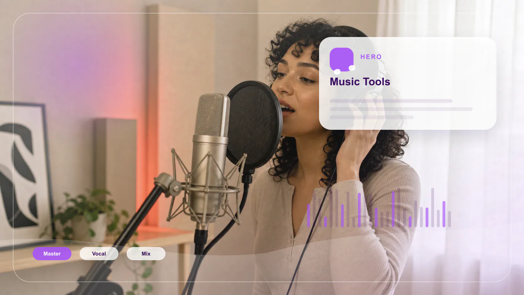 Independent musician shaping an AI music idea in a bright home studio