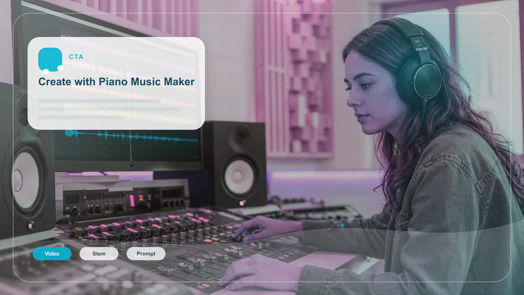 Independent musician shaping an AI music idea in a bright home studio
