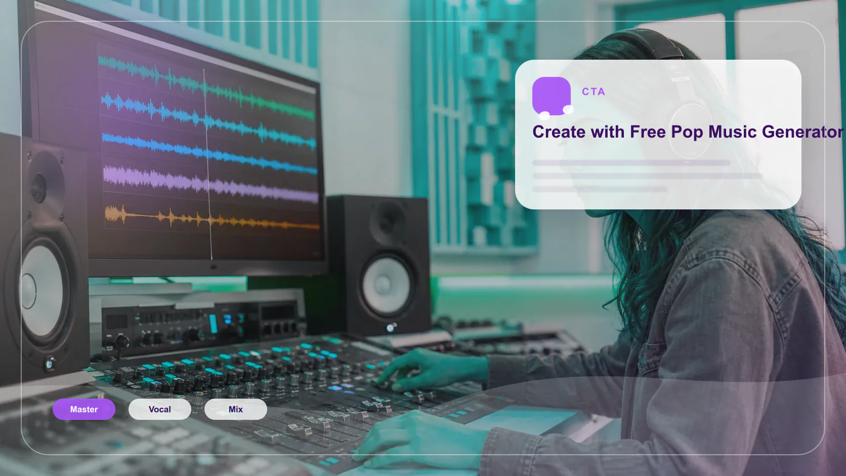 Independent musician shaping an AI music idea in a bright home studio