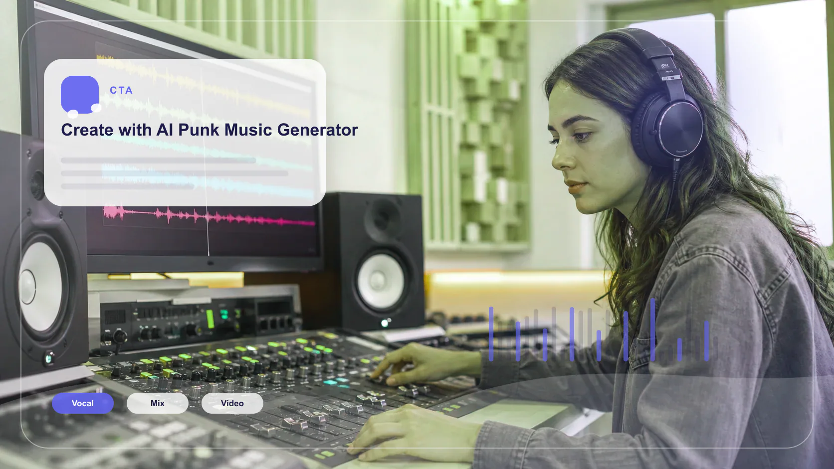 Independent musician shaping an AI music idea in a bright home studio