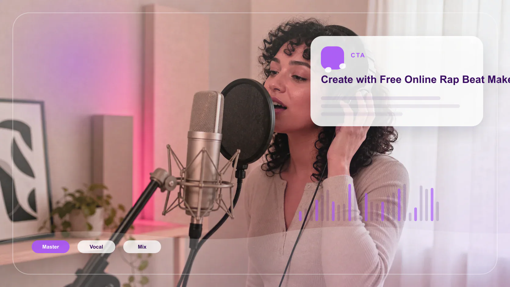 Independent musician shaping an AI music idea in a bright home studio