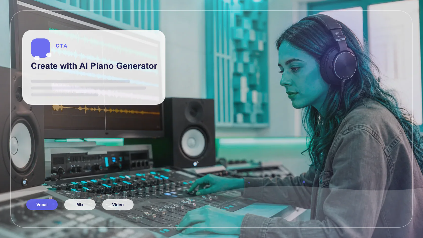 Independent musician shaping an AI music idea in a bright home studio