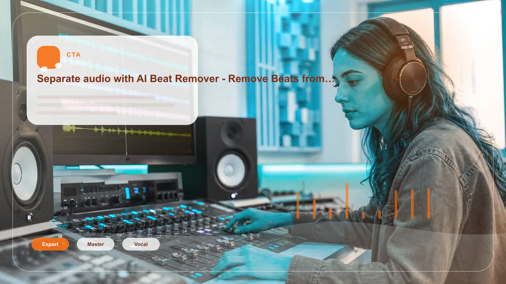 Sound designer analyzing BPM key and pitch before editing audio