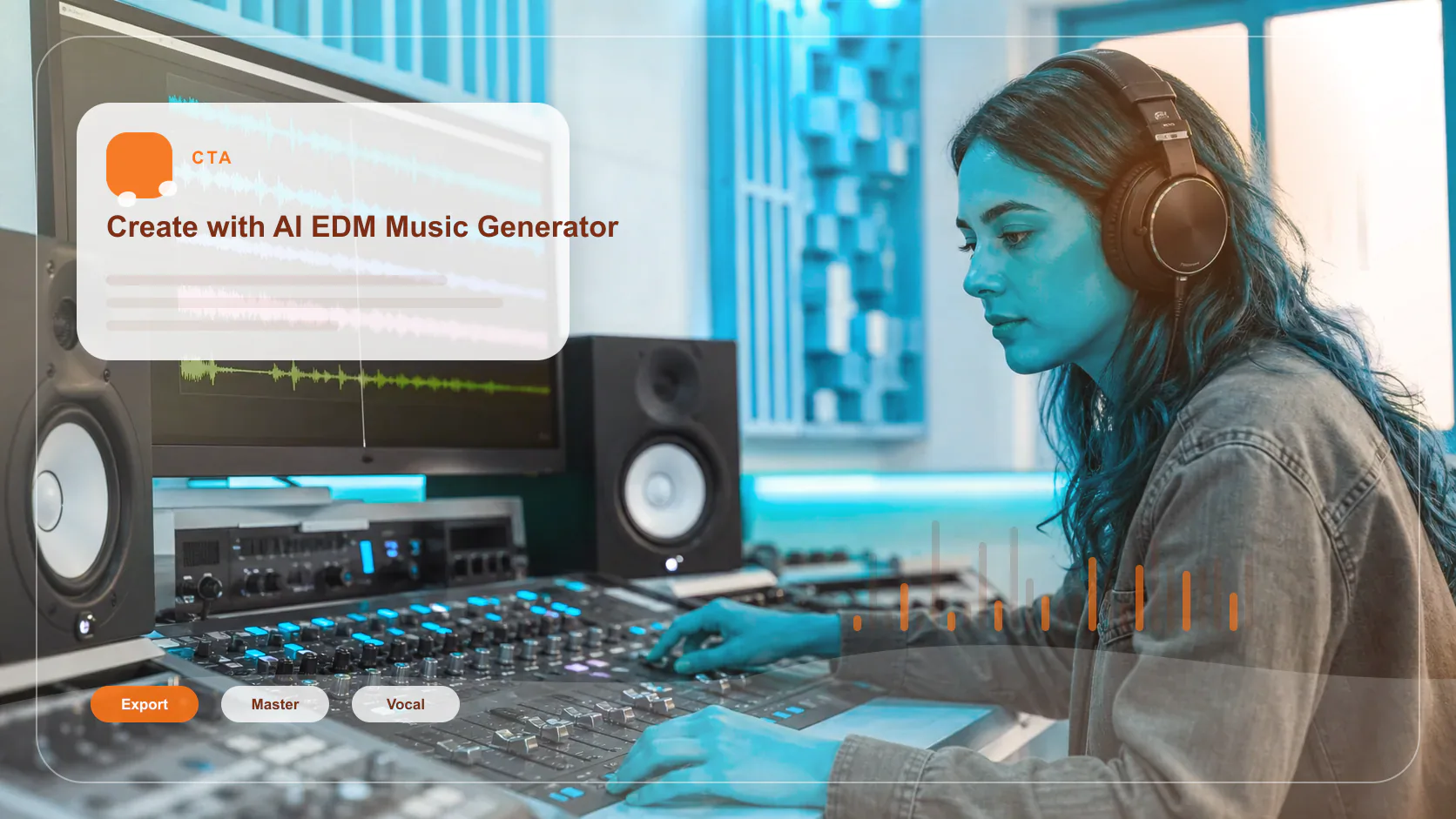 Independent musician shaping an AI music idea in a bright home studio