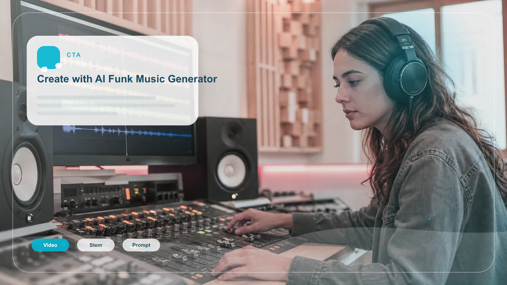 Independent musician shaping an AI music idea in a bright home studio