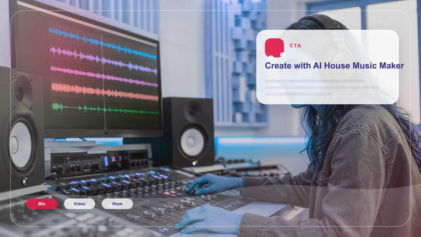 Independent musician shaping an AI music idea in a bright home studio