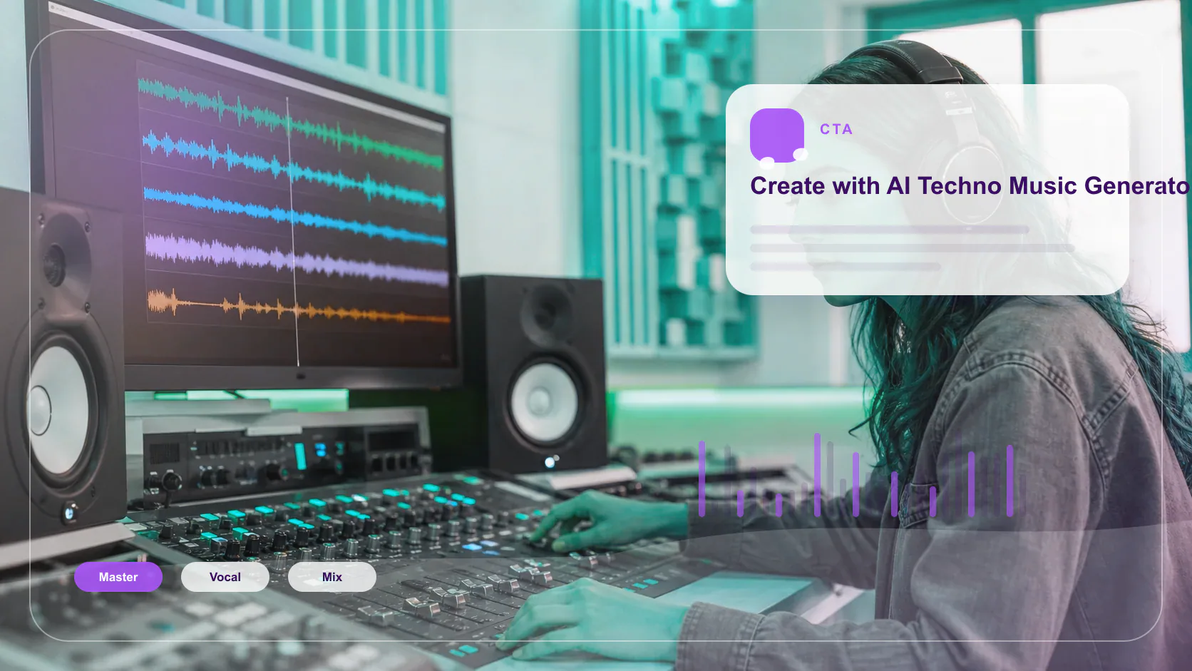 Independent musician shaping an AI music idea in a bright home studio