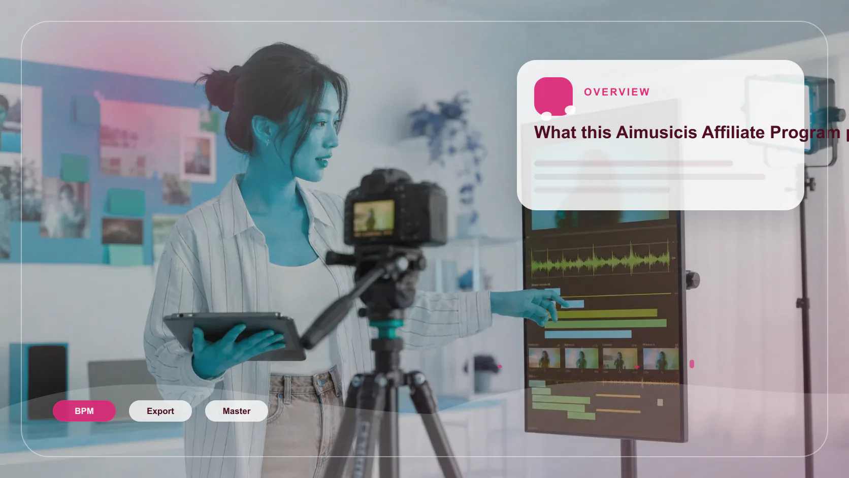 Independent musician shaping an AI music idea in a bright home studio