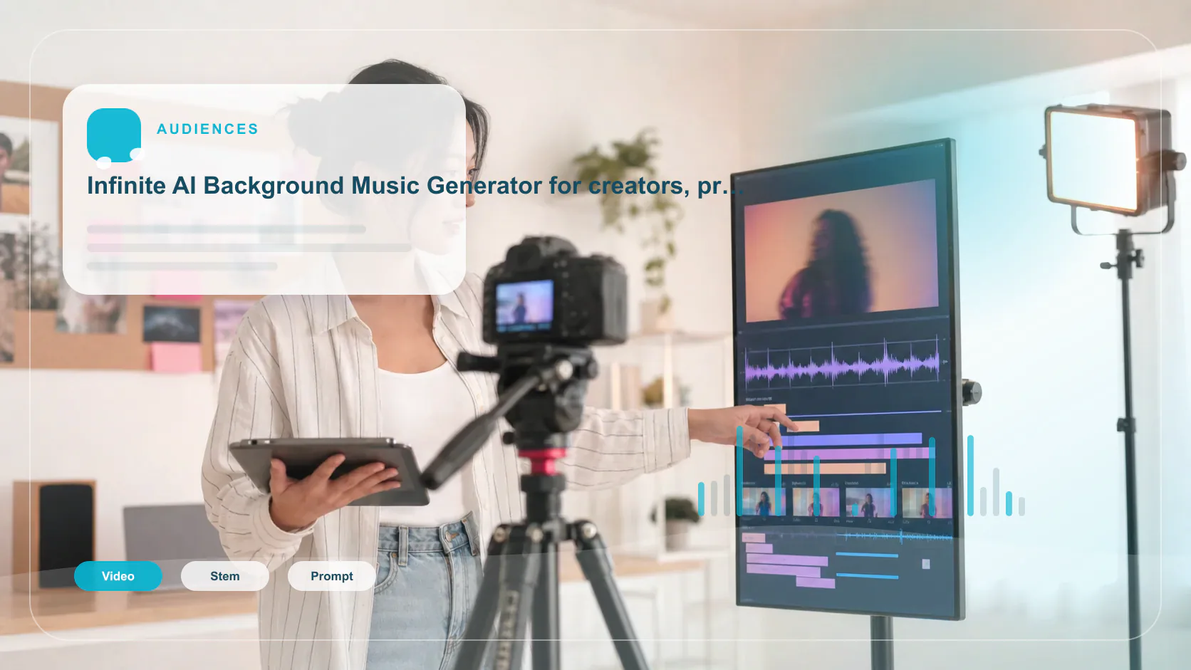 Photographer turning a printed image memory into a music mood