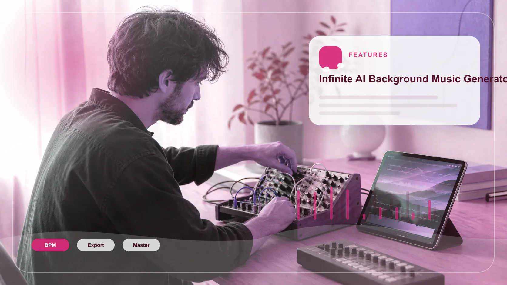 Sound designer analyzing BPM key and pitch before editing audio
