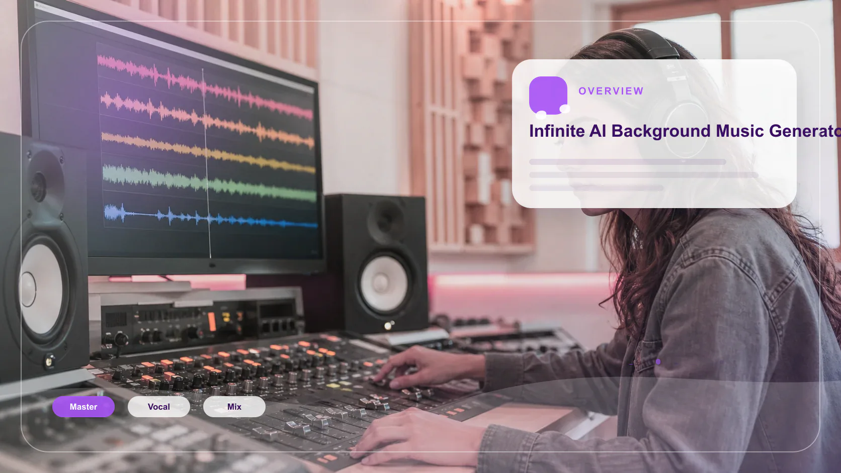 Creator shaping ambient background music with a compact sound texture device