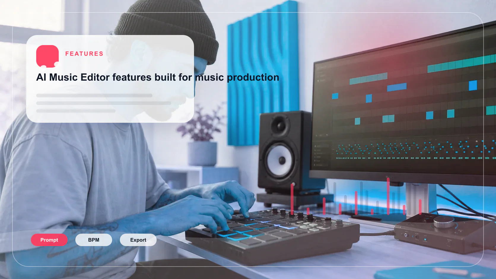 Beat producer tapping a drum pad controller for a new genre idea