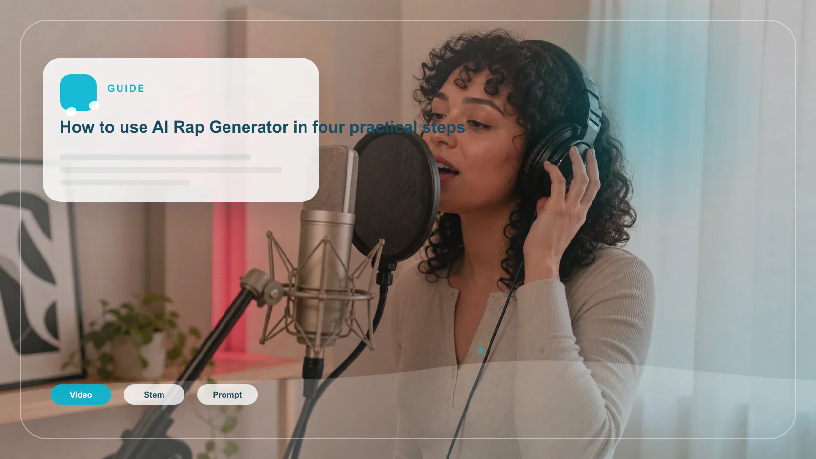 Independent musician shaping an AI music idea in a bright home studio