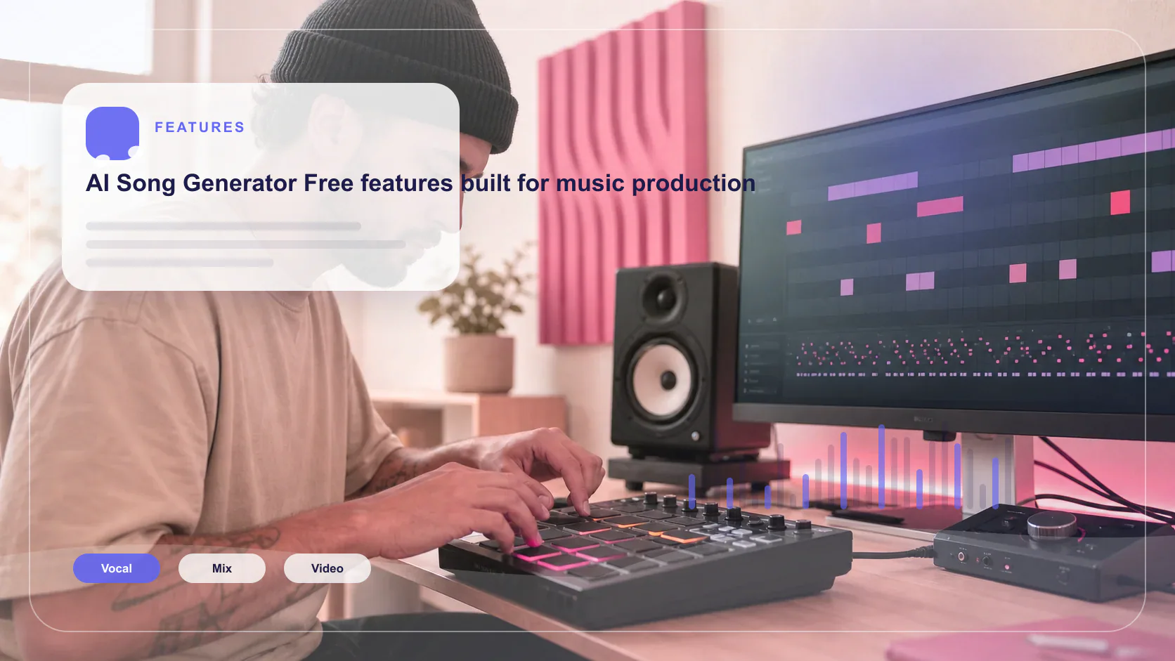 Beat producer tapping a drum pad controller for a new genre idea
