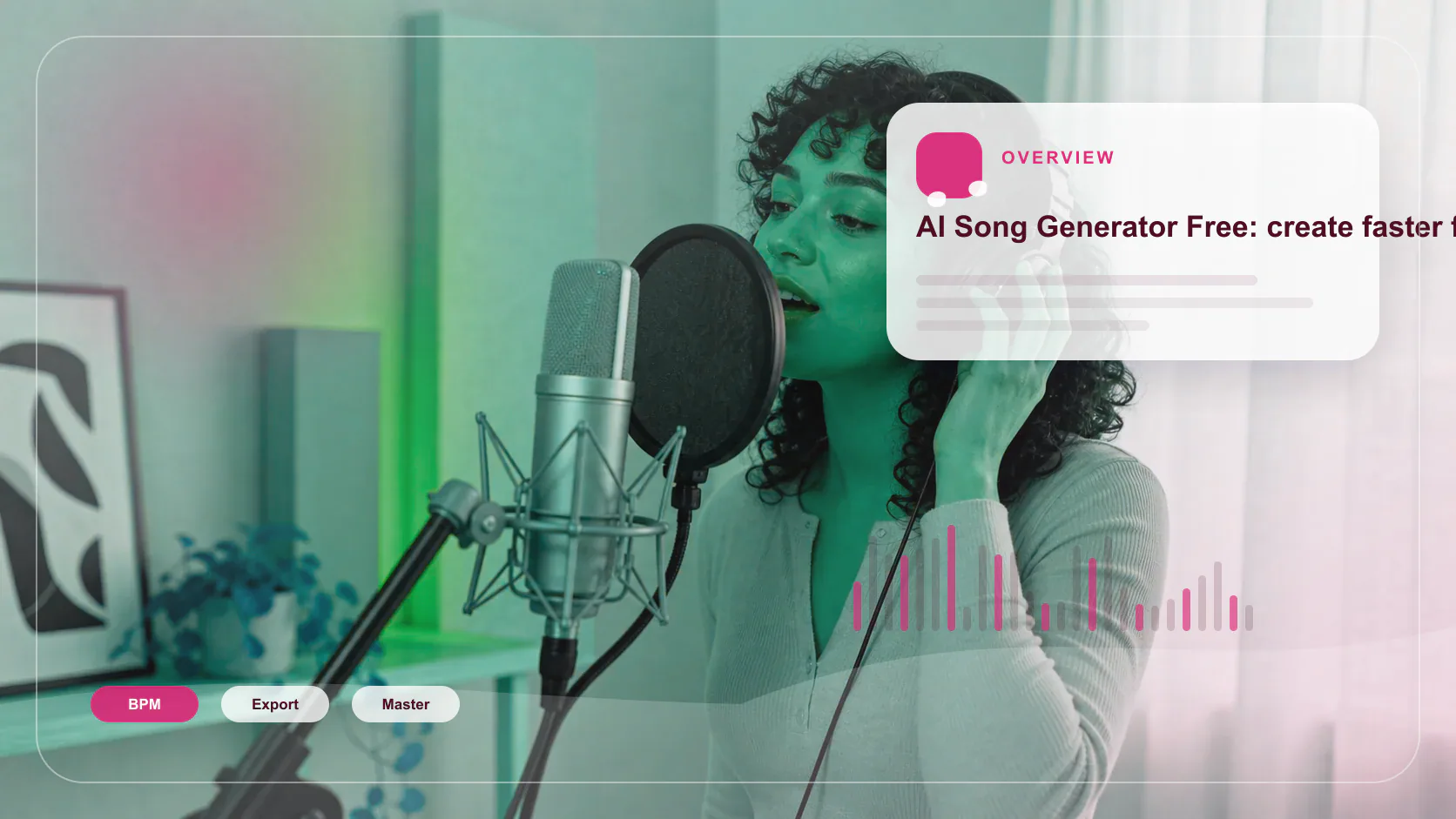 Independent musician shaping an AI music idea in a bright home studio