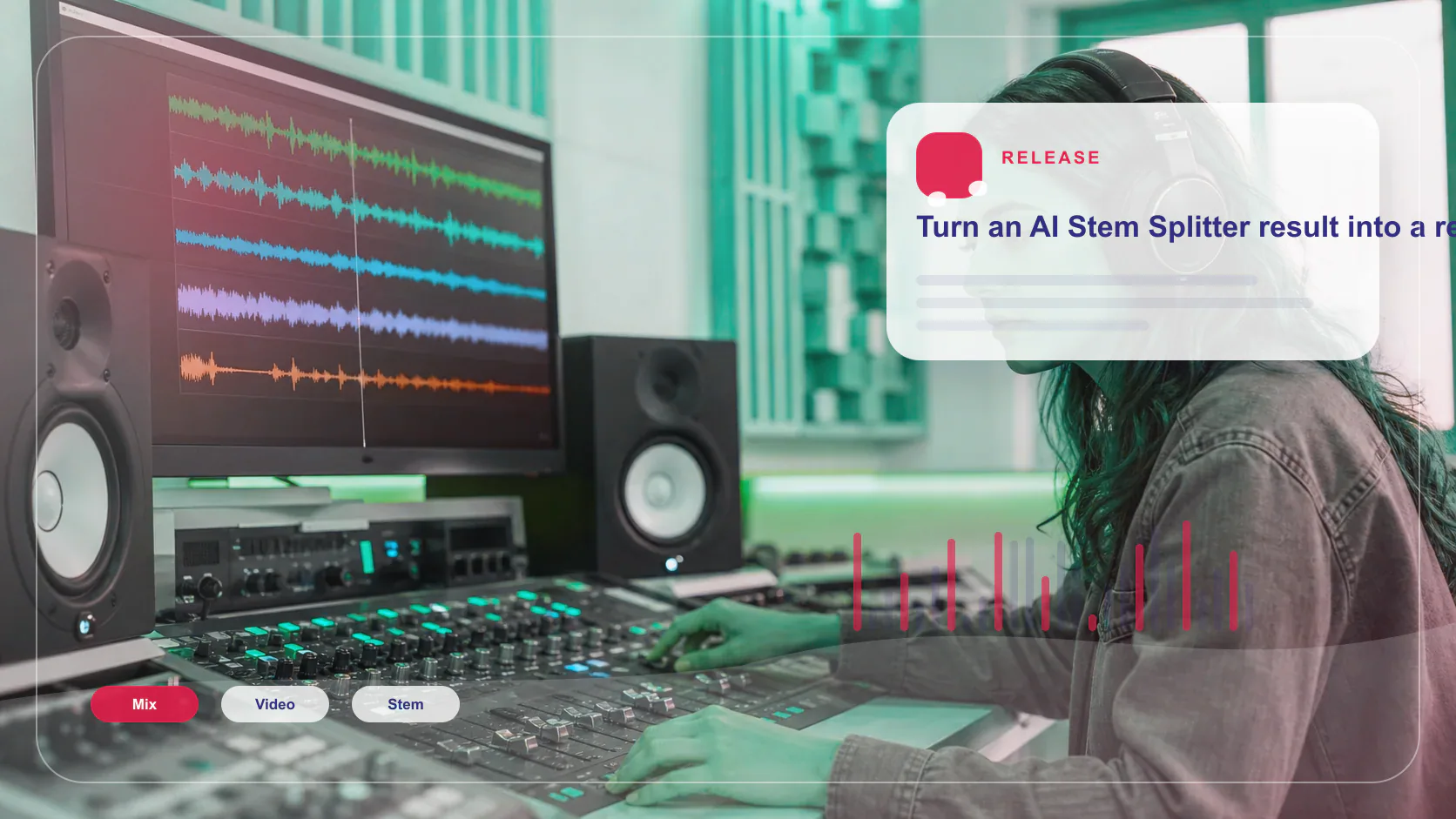 Independent musician shaping an AI music idea in a bright home studio