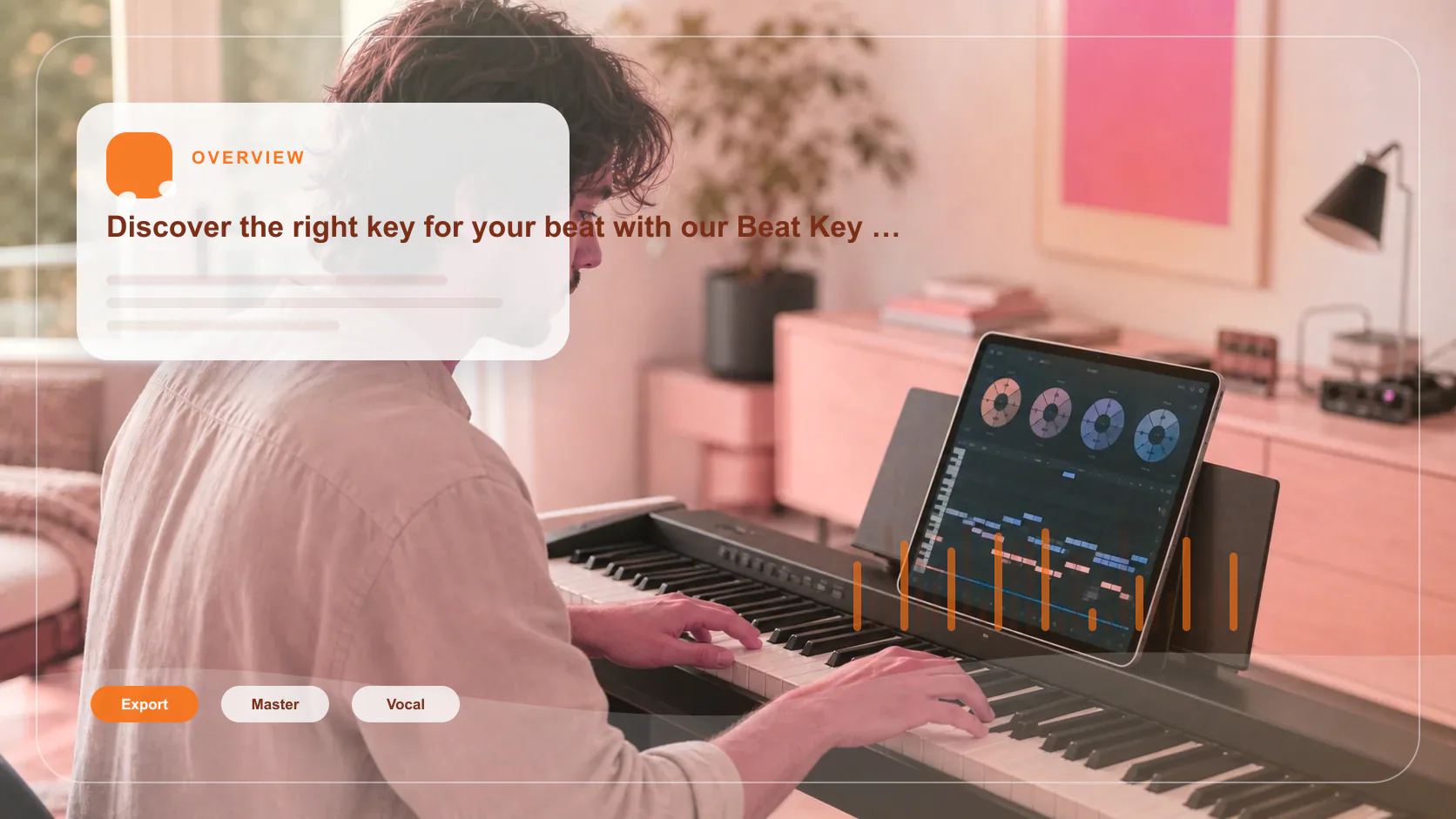 Sound designer analyzing BPM key and pitch before editing audio