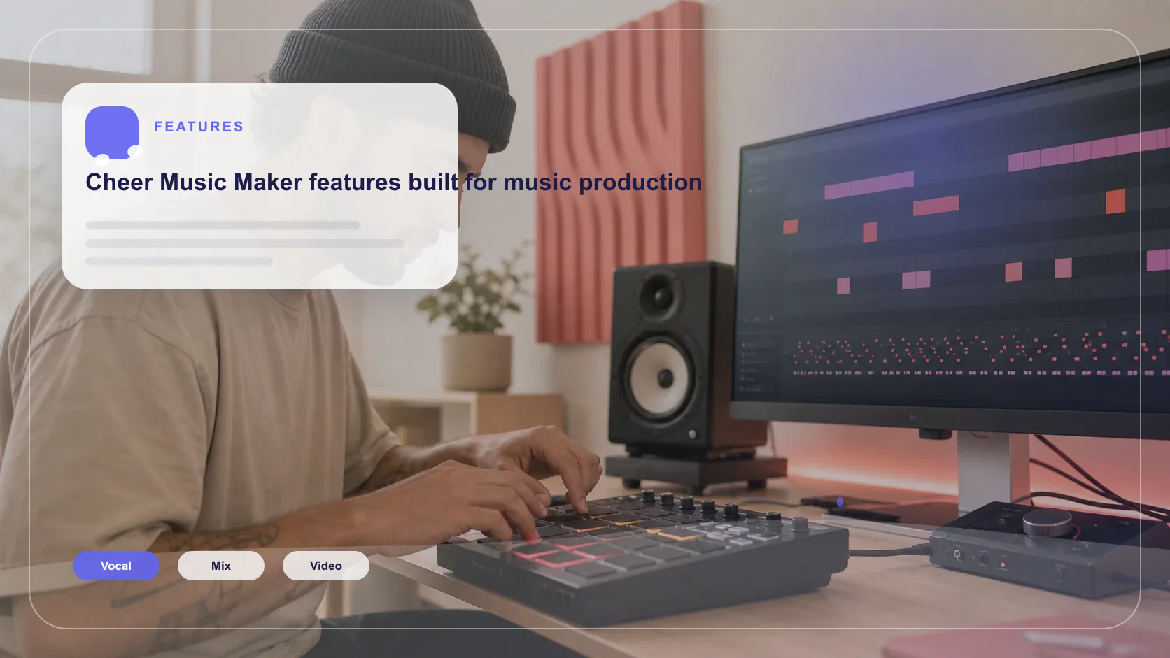 Beat producer tapping a drum pad controller for a new genre idea