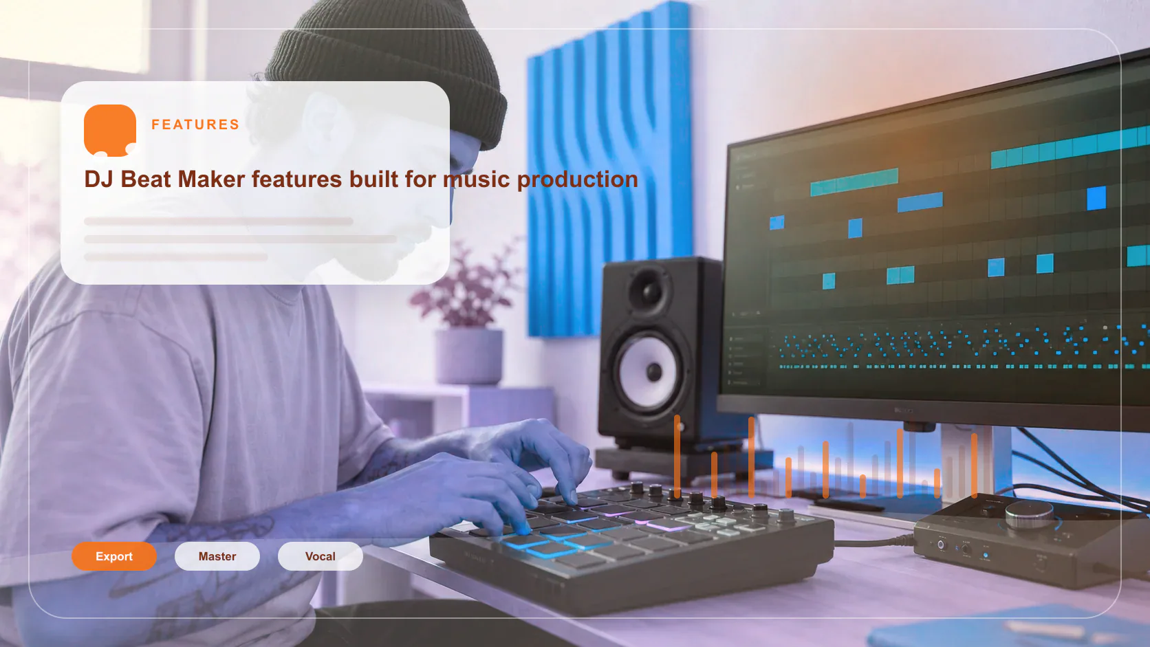 DJ producer preparing a remix or AI song cover version