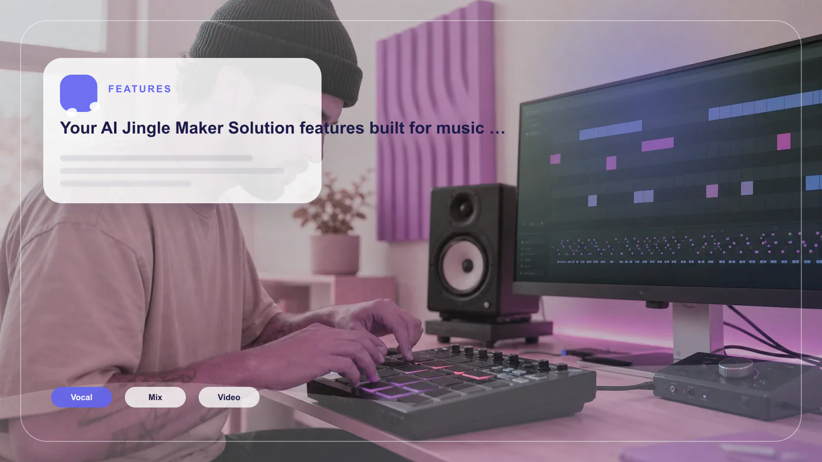 Beat producer tapping a drum pad controller for a new genre idea