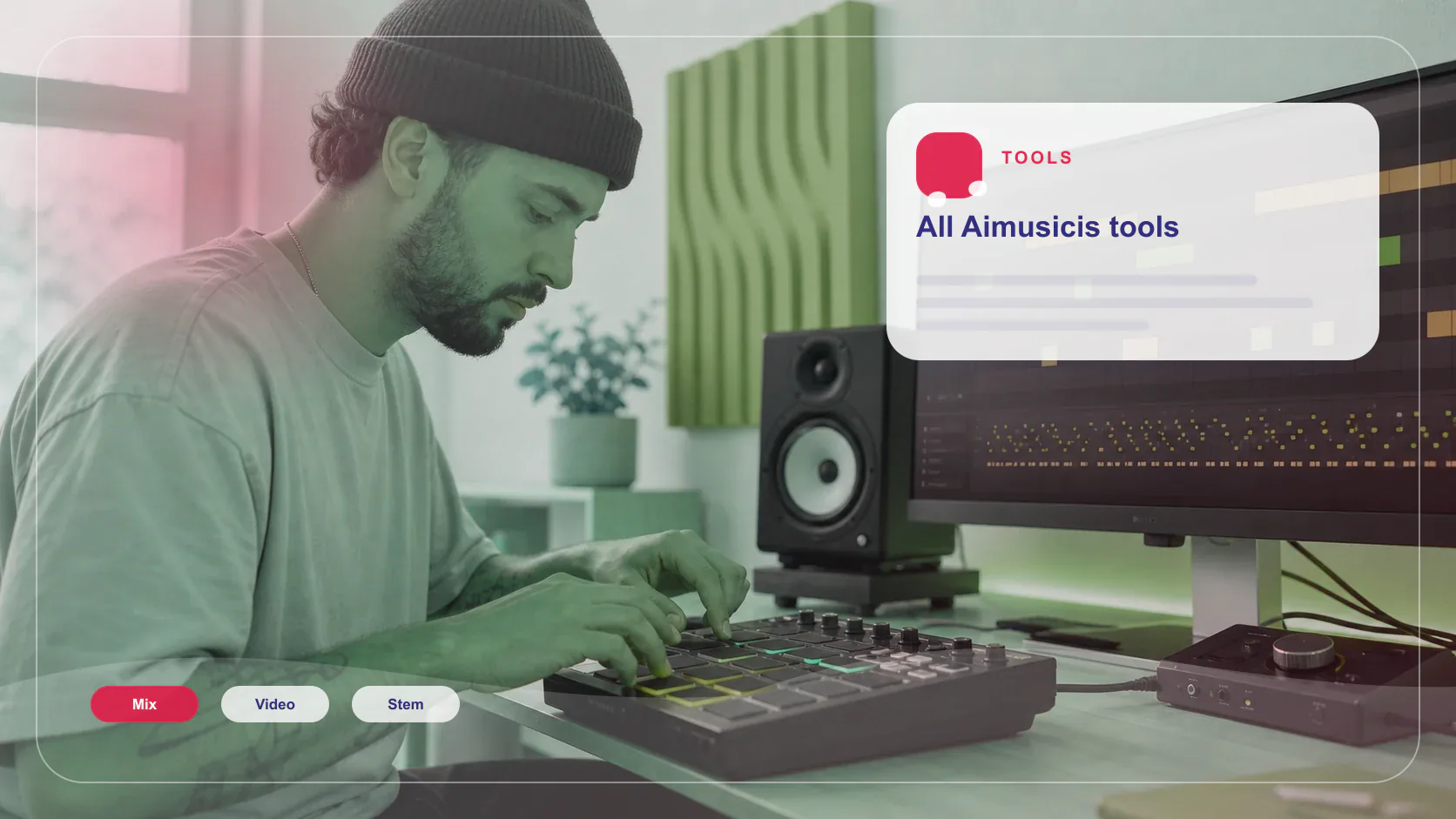 Beat producer tapping a drum pad controller for a new genre idea