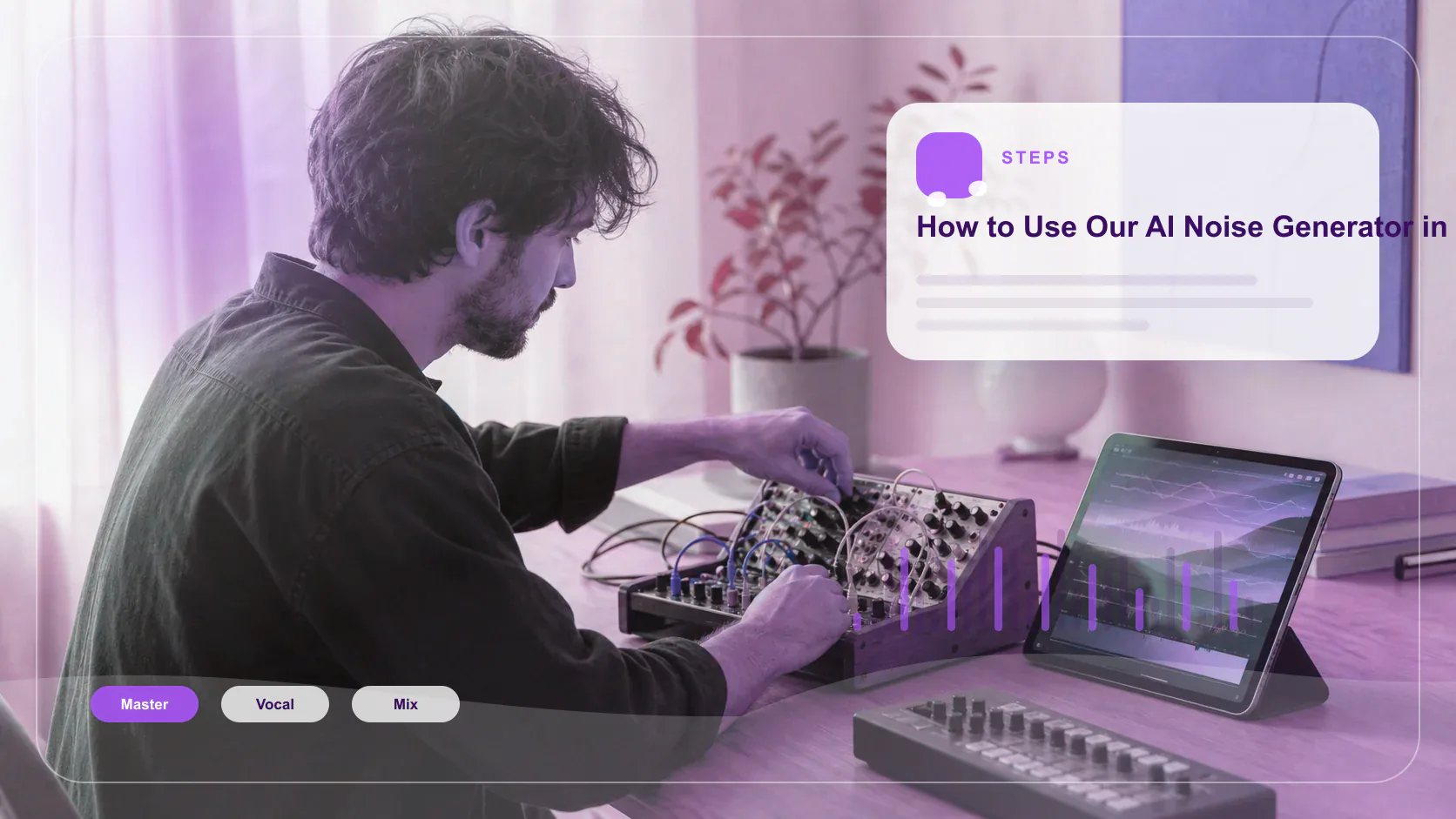 Sound designer analyzing BPM key and pitch before editing audio