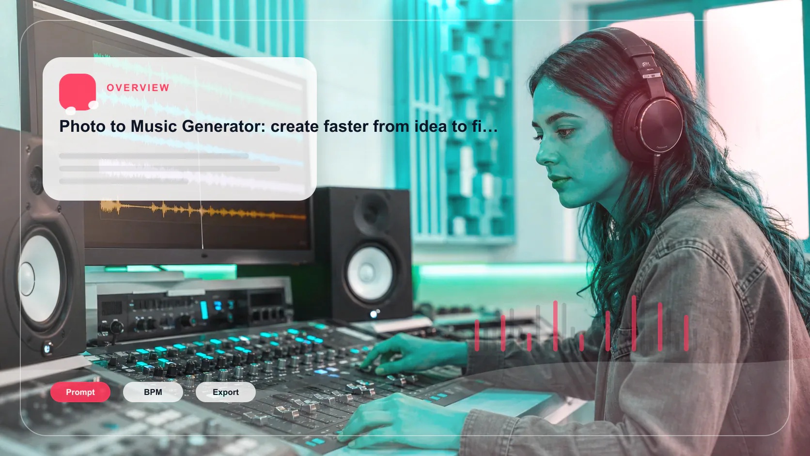 Photographer turning a printed image memory into a music mood