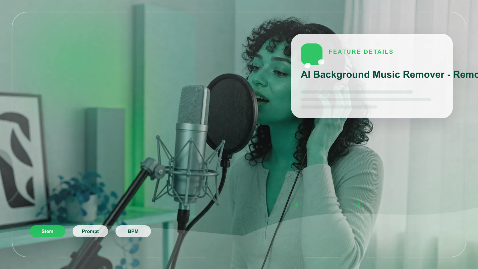 Independent musician shaping an AI music idea in a bright home studio