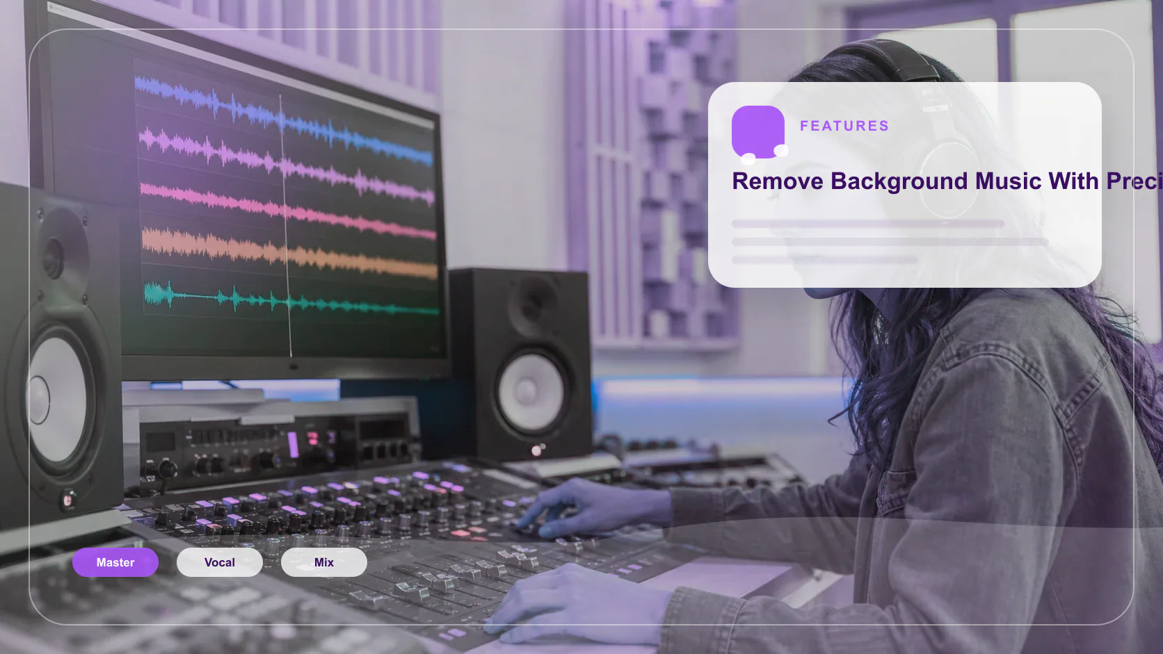 Sound designer analyzing BPM key and pitch before editing audio
