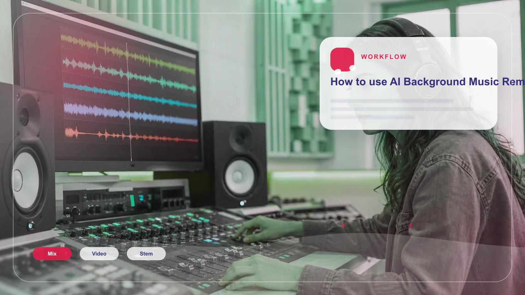 Sound designer analyzing BPM key and pitch before editing audio