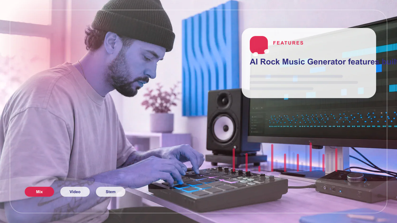 DJ producer preparing a remix or AI song cover version