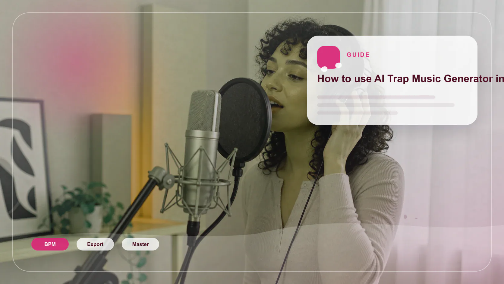 Independent musician shaping an AI music idea in a bright home studio